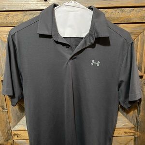 Men’s like new medium under armour grey polo.